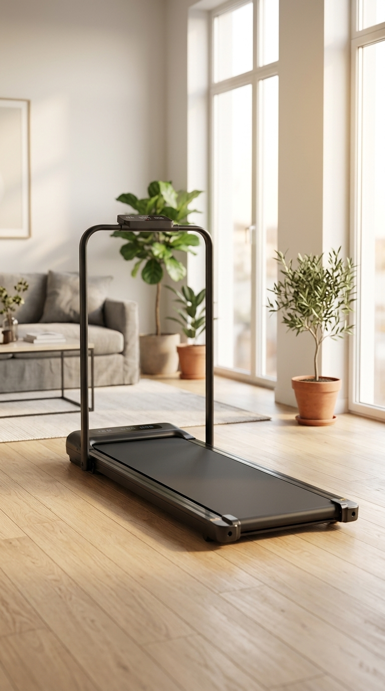 ACTIIVE inklapbare loopband in de woonkamer